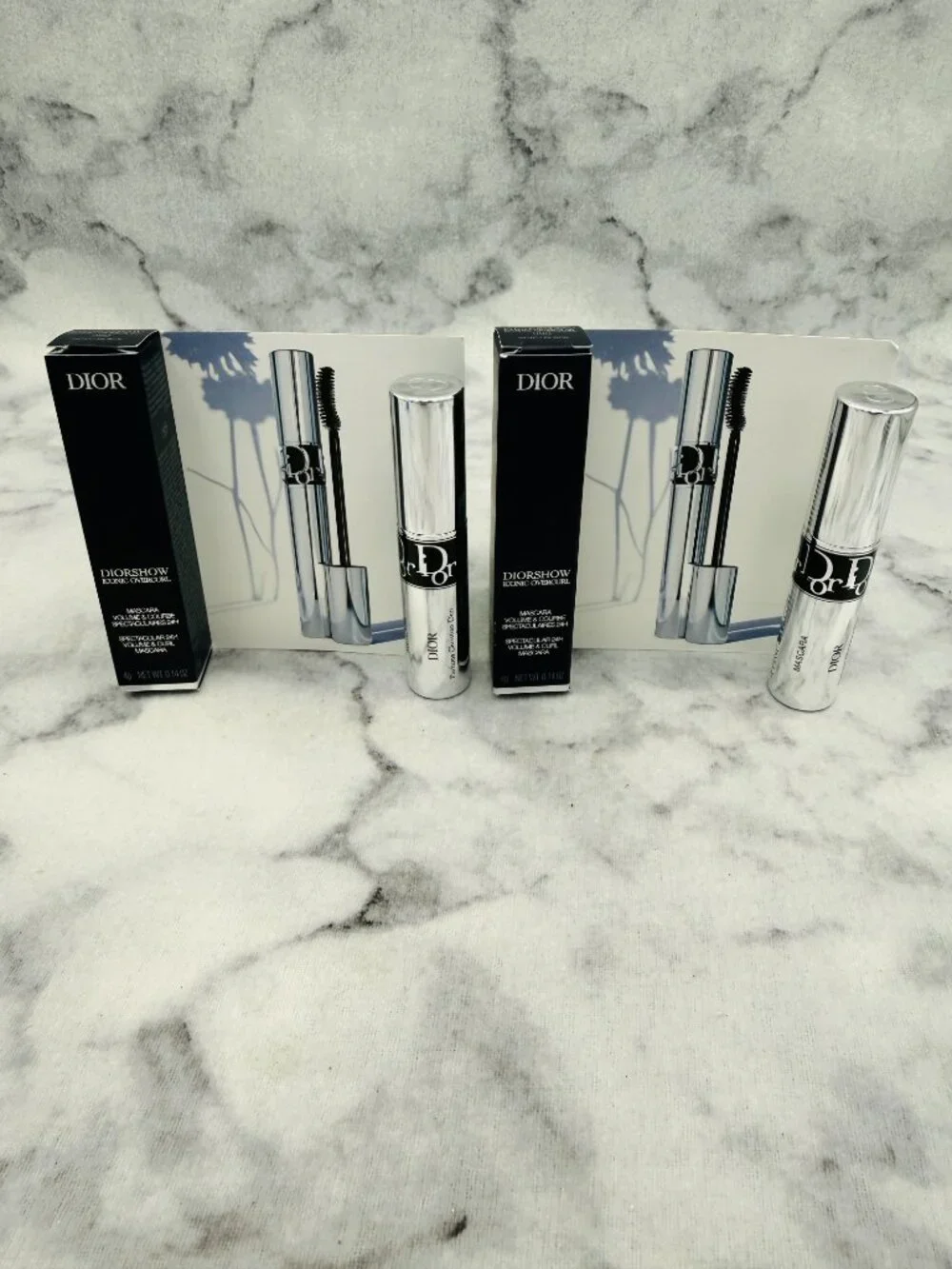 DIOR Beauty Gift Set-DIORSHOW Iconic Overcurl Mascara 090 Noir Black-2pc-BOX-NEW